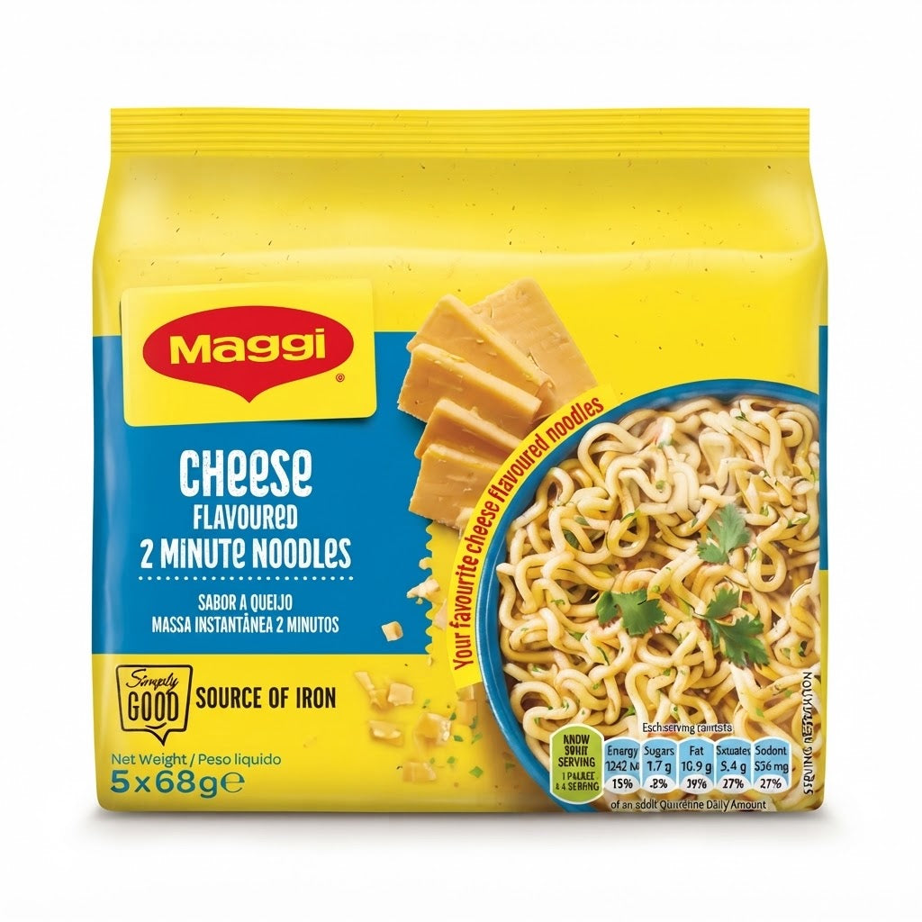 Maggi Cheese Flavoured 2-Minute Noodles 5 x 68g
