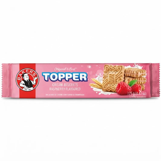 Bakers Topper Raspberry Flavoured Cream Biscuits 125g
