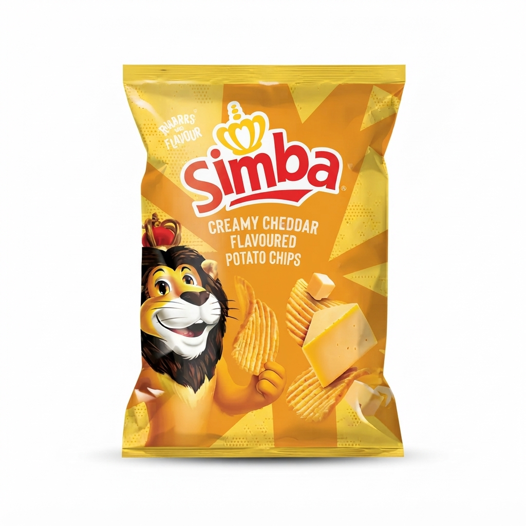 Simba Creamy Cheddar Flavoured Potato Chips 120g